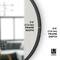 Umbra 24" Black Hub Decorative Round Wall Mirror